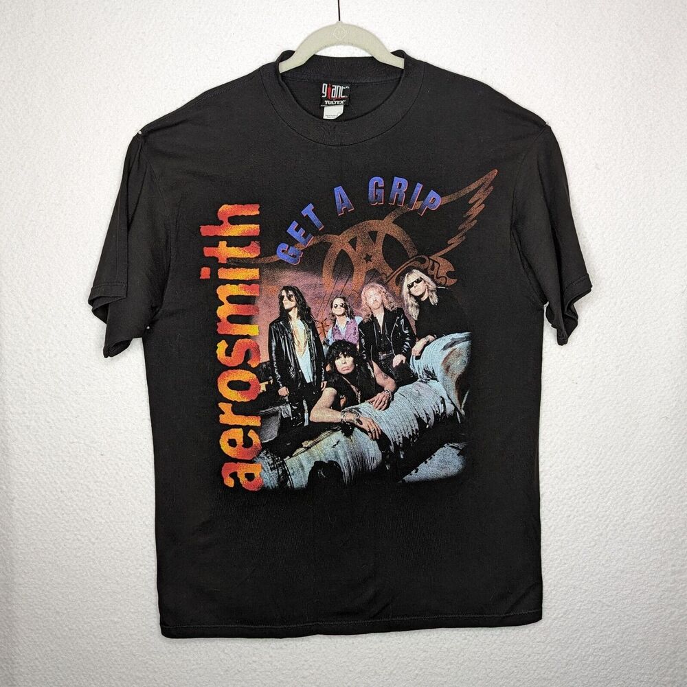Vtg 90s Aerosmith 1994 Get a Grip World Tour T-Shirt Size XL USA Made Giant Tag